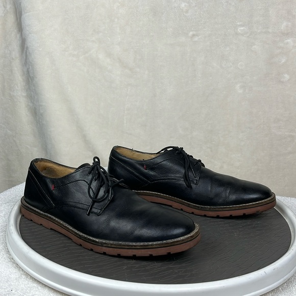 Ben Sherman Mens Black Lace Up Leather Dress shoe Size 8-8.5 - Picture 1 of 16